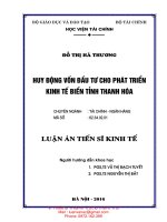 Huy động vốn đầu tư cho phát triển kinh tế biển tỉnh thanh hóa 