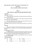 Giáo án Lịch sử 9 bài 14: Việt Nam sau Chiến tranh thế giới thứ nhất