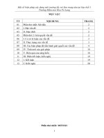 Một số biện pháp xây dựng môi trường lấy trẻ làm trung tâm tại lớp chồi 1 trường mầm nono 