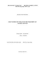 Bảo vệ rơle kỹ thuật số cho trạm biến áp 11022kv sơn hải 