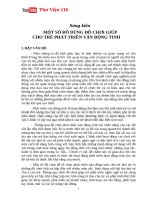 SÁNG KIẾN MỘT SỐ ĐỒ DÙNG CHƠI GIÚP TRẺ PHÁT TRIỂN VẬN ĐỘNG TINH