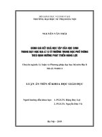 Đánh giá kết quả học tập của học sinh trong dạy học địa lí 12 ở trường trung học phổ thông theo định hướng phát triển năng lực