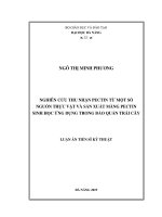 Nghiên cứu thu nhận pectin từ một số nguồn thực vật và sản xuất màng pectin sinh học ứng dụng trong bảo quản thực phẩm 