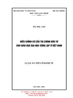 Điều chỉnh cơ cấu tài chính đầu tư cho giáo dục đại học công lập ở việt nam 