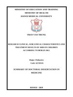 Nghiên cứu đặc điểm lâm sàng, cận lâm sàng và kết quả điều trị hội chứng suy hô hấp cấp (ARDS) ở trẻ em theo tiêu chuẩn berlin 2012 tt tiếng anh 