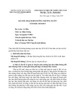 Bài thu hoạch bồi dưỡng thường xuyên cán bộ quản lý THCS năm học 20182019