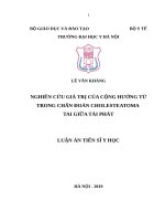 LATS Y HỌC Nghiên cứu giá trị của cộng hưởng từ trong chẩn đoán cholesteatoma tai giữa tái phát ( FULL TEXT)