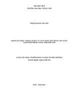 Đánh giá thực trạng quản lý và sử dụng đất rừng sản xuất tại huyện đồng xuân, tỉnh phú yên