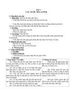 Giáo án Lịch sử 9 bài 7: Các nước Mĩ Latinh