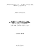 Nghiên cứu ứng dụng plc s7 1200 điều khiển giám sát trên web pages cho hệ thống dây chuyền phân loại và đóng gói sản phẩm 