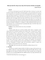Đánh giá tính bền vững của nợ công Việt Nam theo mô hình cây nhị phân