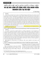 MỐI LIÊN HỆ GIỮA BẢN CHẤT CÔNG VIỆC