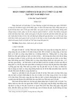 HOÀN THIỆN CHÍNH SÁCH QUẢN LÝ PHÍ VÀ LỆ PHÍ