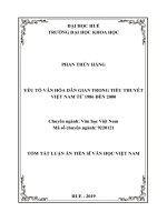 Yếu tố văn hóa dân gian trong tiểu thuyết việt nam từ 1986 đến 2000 tt 