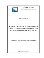 luận văn thạc sĩ  áp dụng phương pháp 6 sigma trong quản lý chất lượng tại trung tâm mạng lưới mobifone miền trung 
