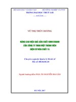 Nâng cao hiệu quả sản xuất kinh doanh của công ty TNHH một thành viên điện cơ hóa chất 15 