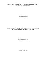Giải pháp hoàn thiện công tác quản trị nhân sự tại chi nhánh xăng dầu lạng sơn 