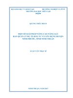 Giải pháp nâng cao năng lực ban quản lý dự án đầu tư xây dựng huyện ninh phước, tỉnh ninh thuận 
