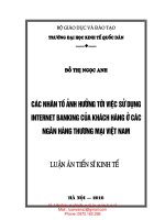 Các nhân tố ảnh hưởng tới việc sử dụng IB của khách hàng ở các NHTM việt nam 