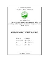 Ứng dụng công nghệ GNSS RTK trong thành lập bản đồ địa chính thị trấn phong hải huyện bảo thắng tỉnh lào cai 