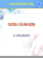 Slide bài giảng môn mạng không dây: Chương 6: CẤU HÌNH MODEM