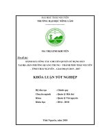 Đánh giá kết quả công tác chuyển quyền sử dụng đất trên địa bàn phường quang trung   thành phố thái nguyên giai đoạn 2015   2017 