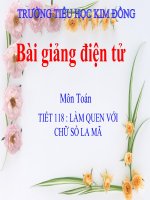 Bài giảng Toán 3 chương 3 bài 12: Làm quen với chữ số La Mã