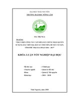 Thực hiện công tác cấp mới giấy chứng nhận quyền sử dụng đất trên địa bàn xã vinh tiền   huyện tân sơn   tỉnh phú thọ giai đoạn 2016  2017 