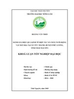 Đánh giá hiệu quả kinh tế hợp tác xã chăn nuôi động vật bản địa tại xã tức tranh, huyện phú lương, tỉnh thái nguyên 