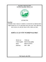 Tìm hiểu thực trạng và những vấn đề tồn tại trong phát triển kinh tế của các hộ nông dân, dân tộc thái trên địa bàn xã hua nà, huyện than uyên, tỉnh lai châu 