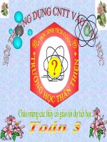 Bài giảng Toán 3 chương 4 bài 13: Bài toán liên quan đến rút về đơn vị (tt)