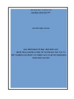 Đặc điểm dịch tễ học, đột biến gen bệnh thalassemia ở phụ nữ người dân tộc tày và thử nghiệm giải pháp can thiệp tại 6 xã, huyện định hóa, tỉnh thái nguyên tt 