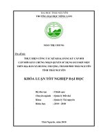 Thực hiệncông tác kê khai, đăng ký cấp đổi, cấp mới giấy chứng nhận quyền sử dụng đất đợt một trên dịa bàn xã huống thượng, thành phố thái nguyên, tỉnh thái nguyên 