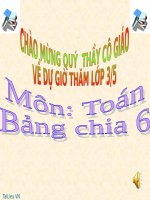 Bài giảng Toán 3 chương 2 bài 4: Bảng chia 6