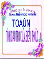 Bài giảng Toán 3 chương 2 bài 32: Tính giá trị của biểu thức