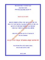 HOÀN THIỆN CÔNG tác QUẢN lý dự án đầu tư xây DỰNG tại BAN QUẢN lý dự án QUẢN lý rủi RO THIÊN TAI THUỘC CHI cục THỦY lợi QUẢNG BÌNH 