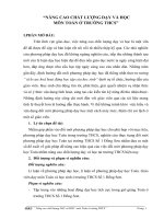 Sáng kiến kinh nghiệm NÂNG CAO CHẤT LƯỢNG dạy và học môn TOÁN ở TRƯỜNG THCS 