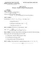 Đề thi đáp án thi học sinh giỏi toán 8 