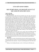 Sáng kiến kinh nghiệm  một số biện pháp giải pháp để giảm tỉ lệ học sinh yếu, kém môn toán 