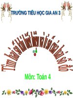 Bài giảng Toán 4 chương 5 bài 1: Tìm 2 số khi biết hiệu và tỉ của 2 số đó