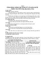 Giáo án Lịch sử 10 bài 25: Tình hình chính trị, kinh tế, văn hóa dưới triều Nguyễn (Nửa đầu thế kỷ XIX