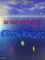 Bài giảng Toán 3 chương 2 bài 5: Tìm 1 trong các phần bằng nhau của 1 số