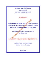 Phát triển tín dụng bán lẻ tại ngân hàng thương mại cổ phần đầu tư và phát triển việt nam – chi nhánh bắc quảng bình 