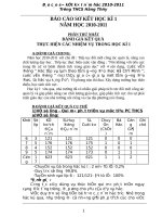 Báo cáo sơ kết học kì 1 trường THCS 2 