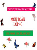 Bài giảng Toán 4 chương 2 bài 1: Góc nhọn, góc tù, góc bẹt