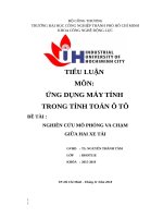 Nghiên cứu mô phỏng va chạm giữa hai xe tải