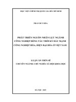 Phát triển nhân lực ngành công nghiệp đóng tàu thời kỳ đẩy mạnh công nghiệp hóa, hiện đại hóa ở việt nam 