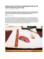 Những món ăn nổi tiếng nhất Nhật Bản khiến tín đồ sành ăn khắp thế giới mê mẩn