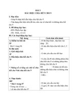 Giáo án Toán 4 chương 3 bài 1: Dấu hiệu chia hết cho 9