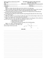 Đề + đáp án kiểm tra vật lí 9 học kì 2 